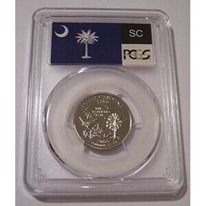 2000 S Clad South Carolina State Quarter Proof PR70 DCAM PCGS Flag Label